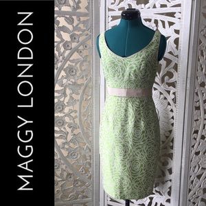 NWOT Maggy London - Green Cocktail Dress - Size 4